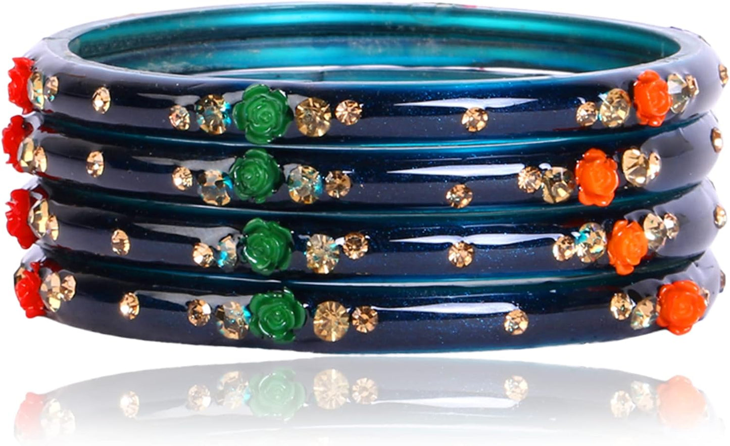 Plastic Bangle Bracelets 4 Pair 1 Hand Set