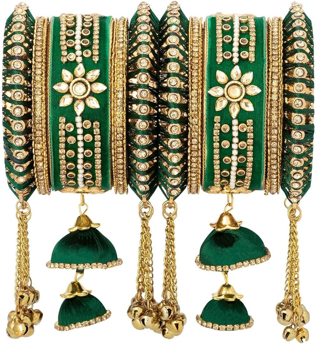 Bridal Red Velvet Jhumka Set