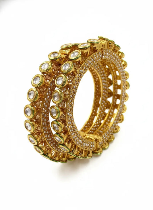 Pacheli Kundan Bangle Pair