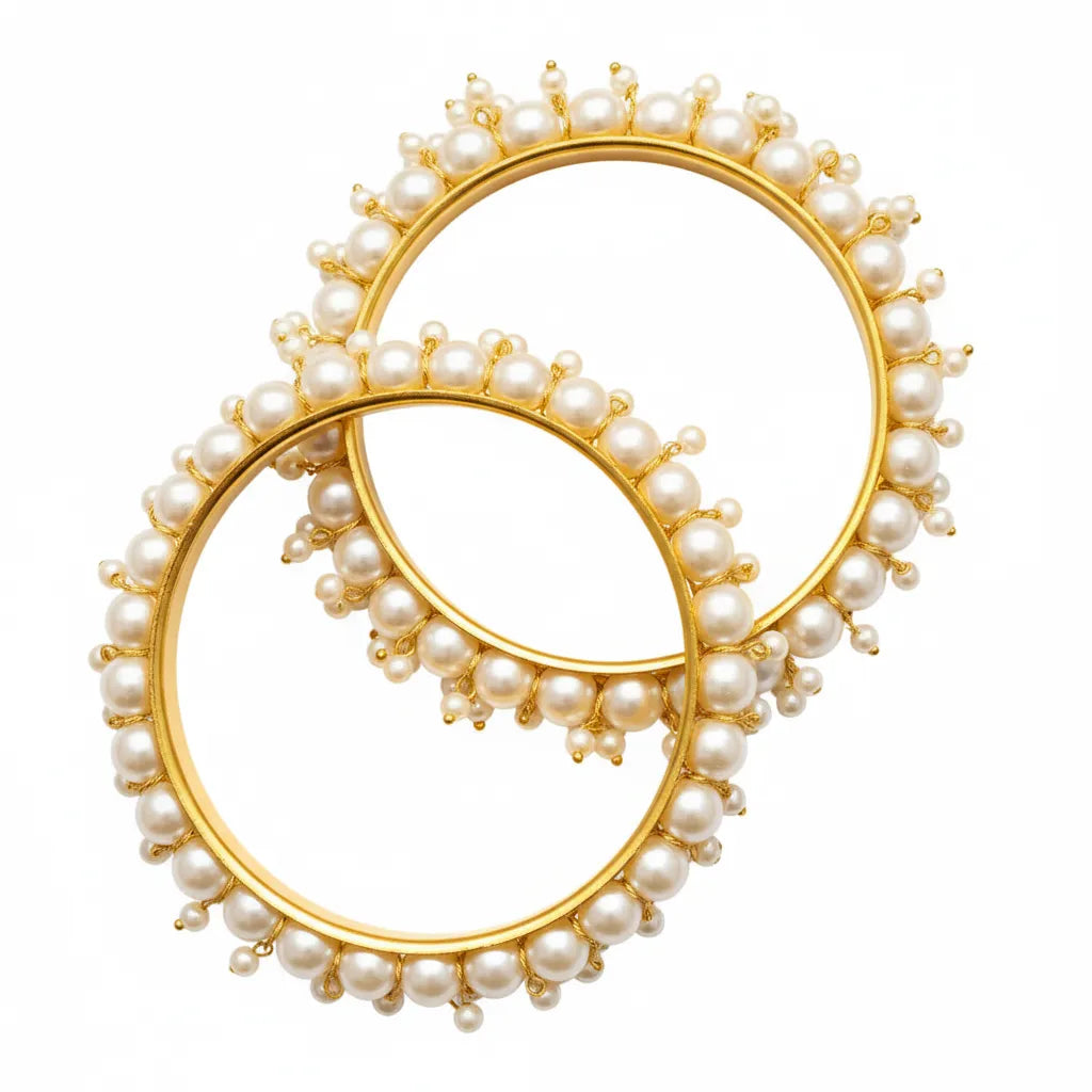 White Pearl Bangles