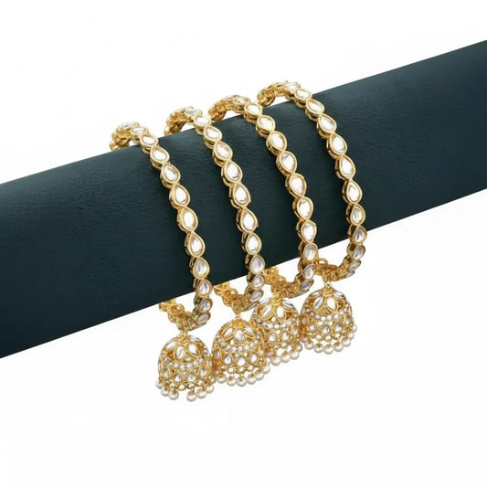 Pearl Jhumka Bangle Set