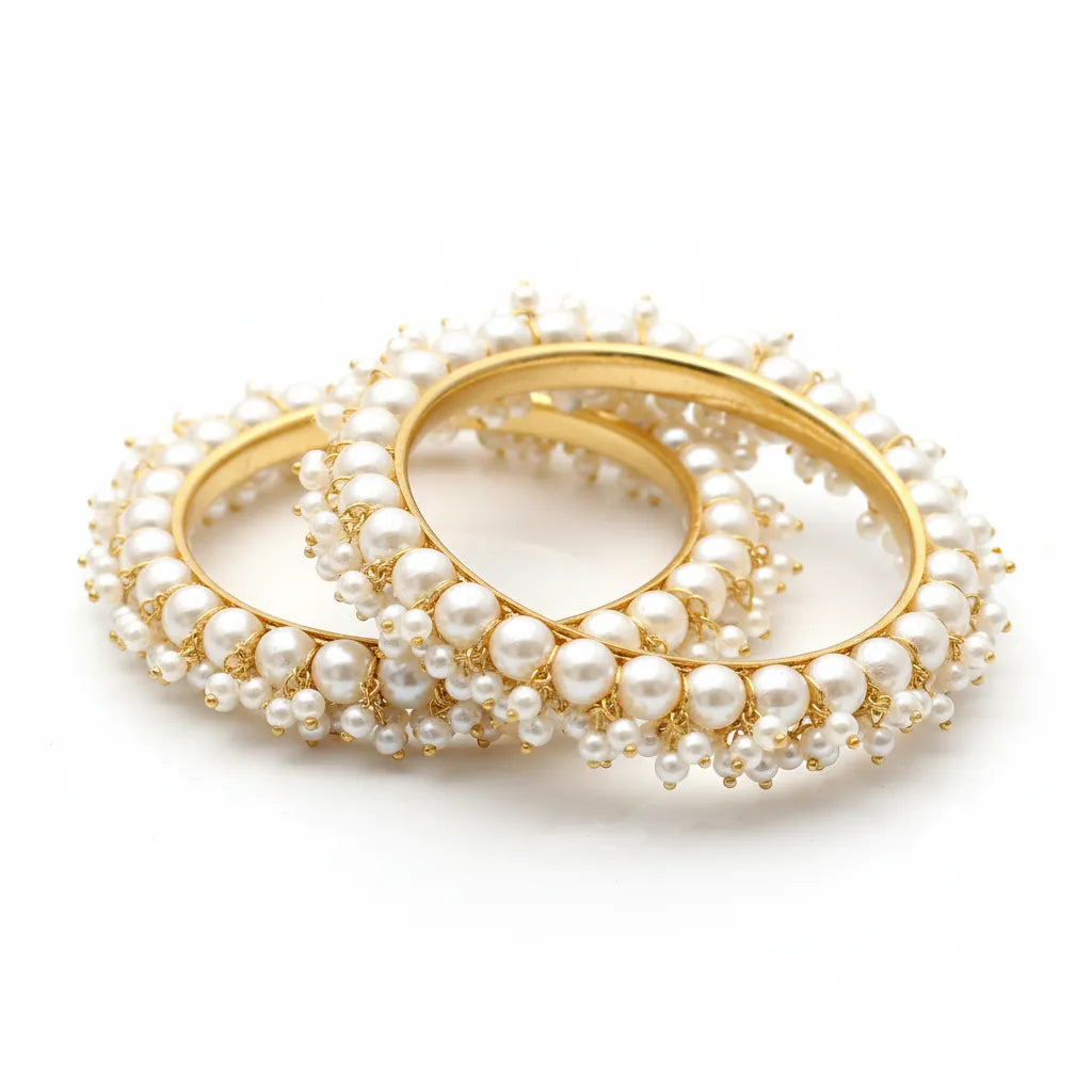 White Pearl Bangles